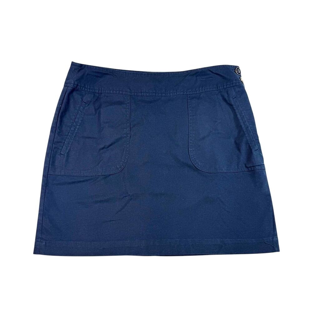 Banana Republic Navy Blue Utility Mini Skirt Stretch Chino Size 12